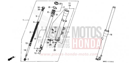 GABEL, VORNE VT1100CJ de 1988